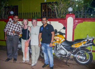 Candolim, With Akshay and Katen. Akshay was the biker who sourced our replacement inner tubes.